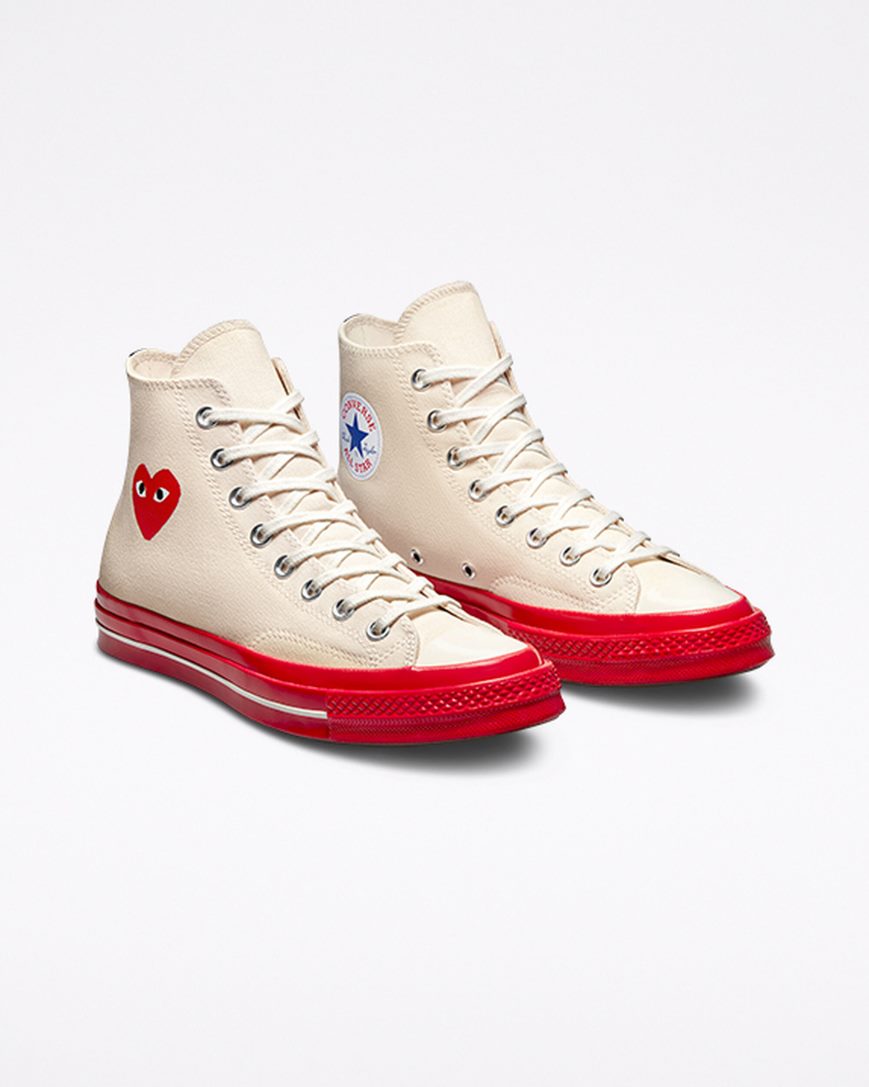 Tenisky Vysoke Converse x Comme des Garçons PLAY Chuck 70 Damske Červené | SK KMDQ51